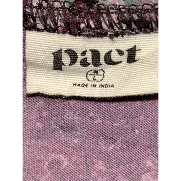 Pact Organic Cotton Staycation Robe Purple Ditzy Floral M/L Sustainable NO BELT - Picture 7 of 11